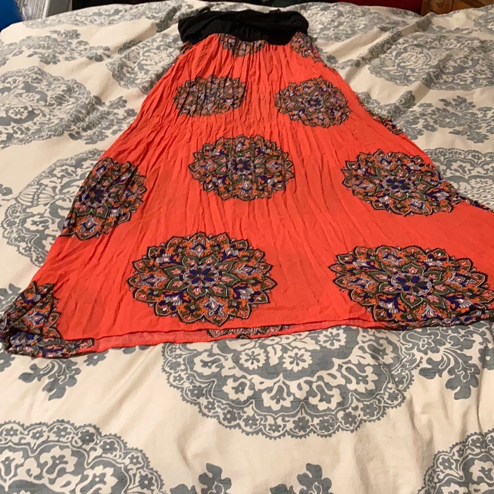 Women’s XSP Lilka Anthropologie Floral Red Dress